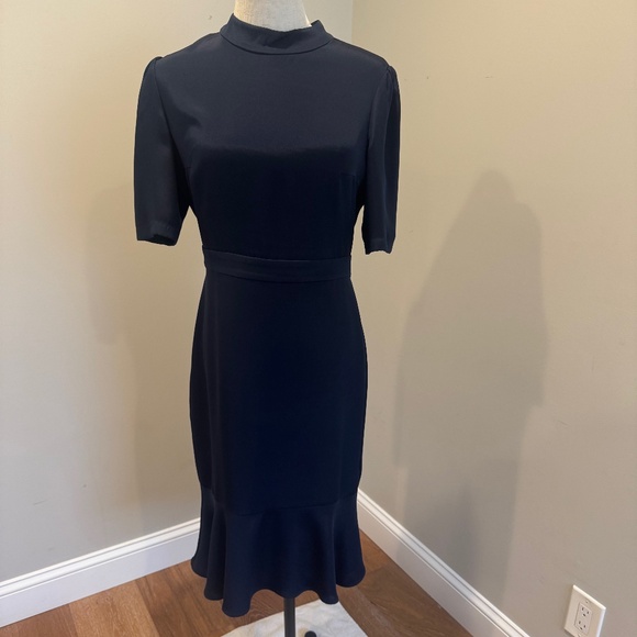 High Neck Silk Midi Dress Gaala - Picture 1 of 4